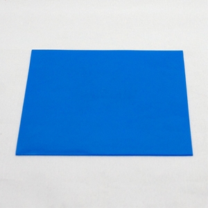 透明カラーゴム板【100mm角/厚さ1mm】青