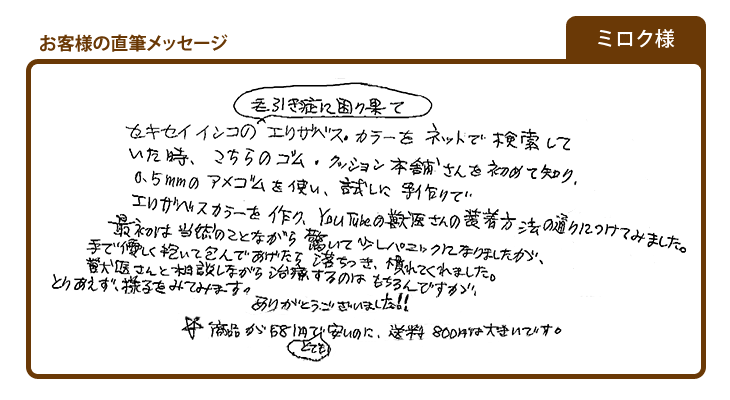 毛引き症に困り果てエリザベスカラーをネットで検索