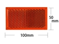 WAKI　反射リフレクター　100×50mm角 〈オレンジ〉