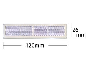 WAKI　反射リフレクター　120×26mm角 〈クリア〉