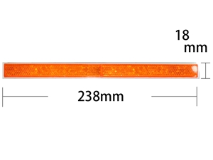 WAKI　反射リフレクター　238×18mm角 〈オレンジ〉