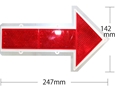WAKI　反射リフレクター　矢印型