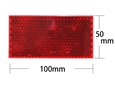 WAKI　反射リフレクター　100×50mm角 〈レッド〉