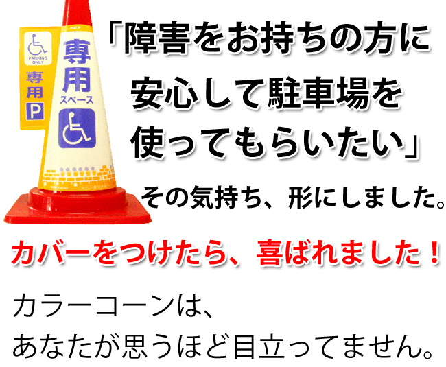 コーン標示カバー≪障害者専用駐車≫