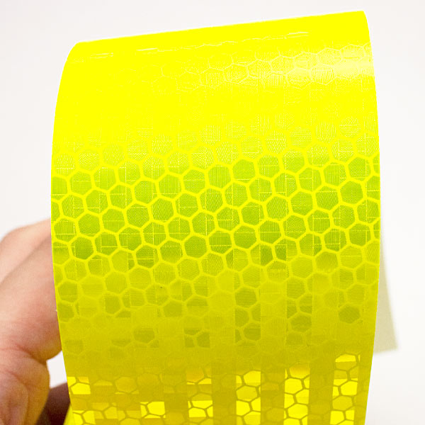 高輝度反射テープ SL5045-KYR カラー：蛍光オレンジ 50mm幅〔〕 - 梱包