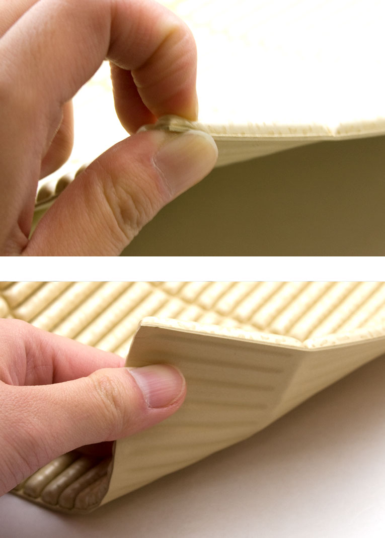 複雑な形の場所には安心クッション波型スリム