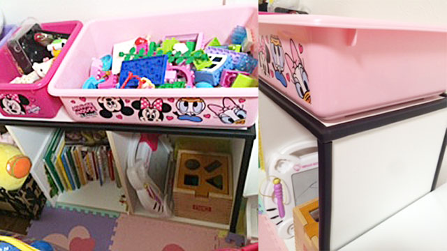 使用例7：おもちゃの収納棚の角