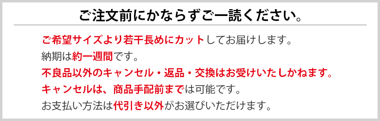 ご購入前に必ずご一読ください