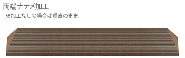 横当たりしても危なくないナナメカット加工